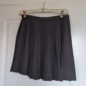 American apparel crepe pleated skirt black